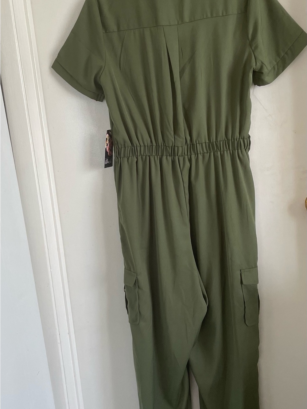 Blush Olive Green Utility Jumpsuit Pantsuit - Picture 3 of 8